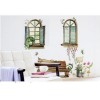 Window Chair and flowers  Painted Wall  Stickers 